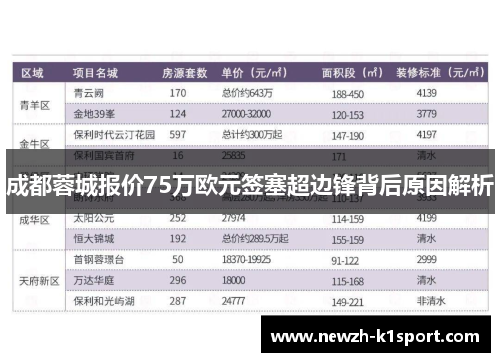 成都蓉城报价75万欧元签塞超边锋背后原因解析